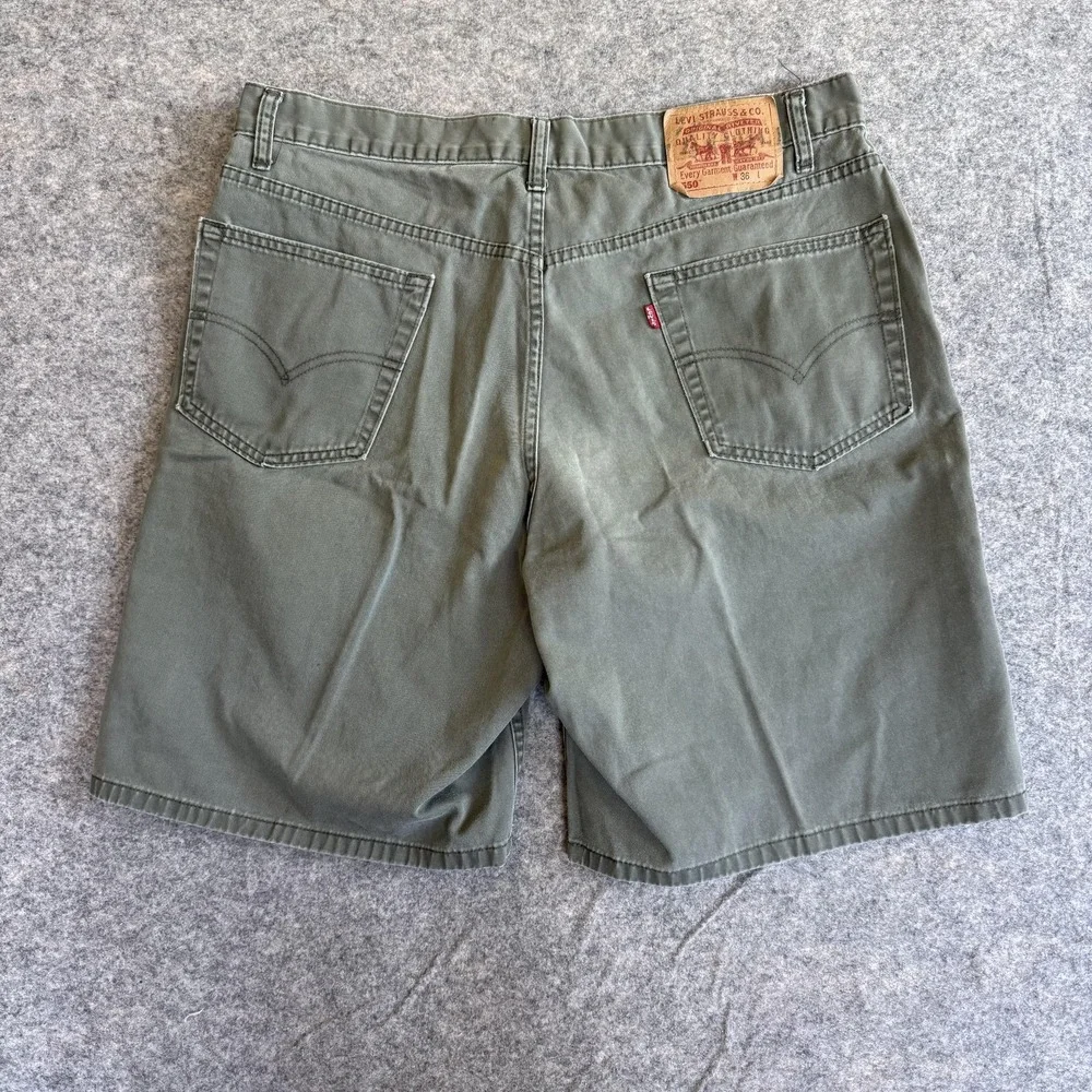 Levi's 550 Denim Shorts Mens‎ 36 Green Relaxed Fit 5 Pocket Vintage Batwing Y2K